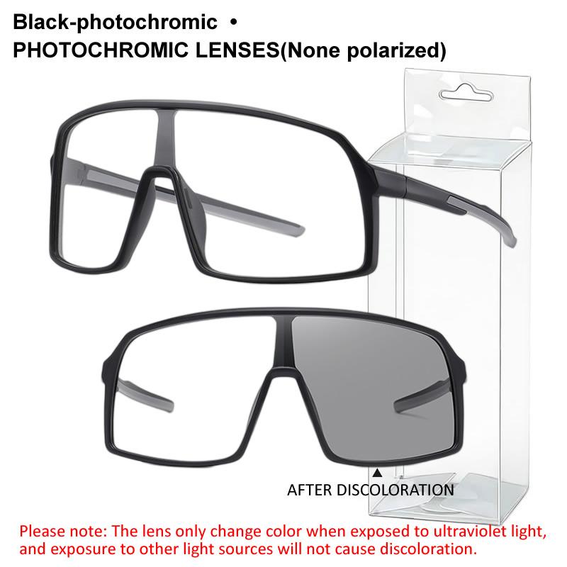 UV400 Polarized/Photochromic Sports Cycling Bike Glasses Large Frame Men Women TR90 MTB Baseball Fishing Softball Sunglasses