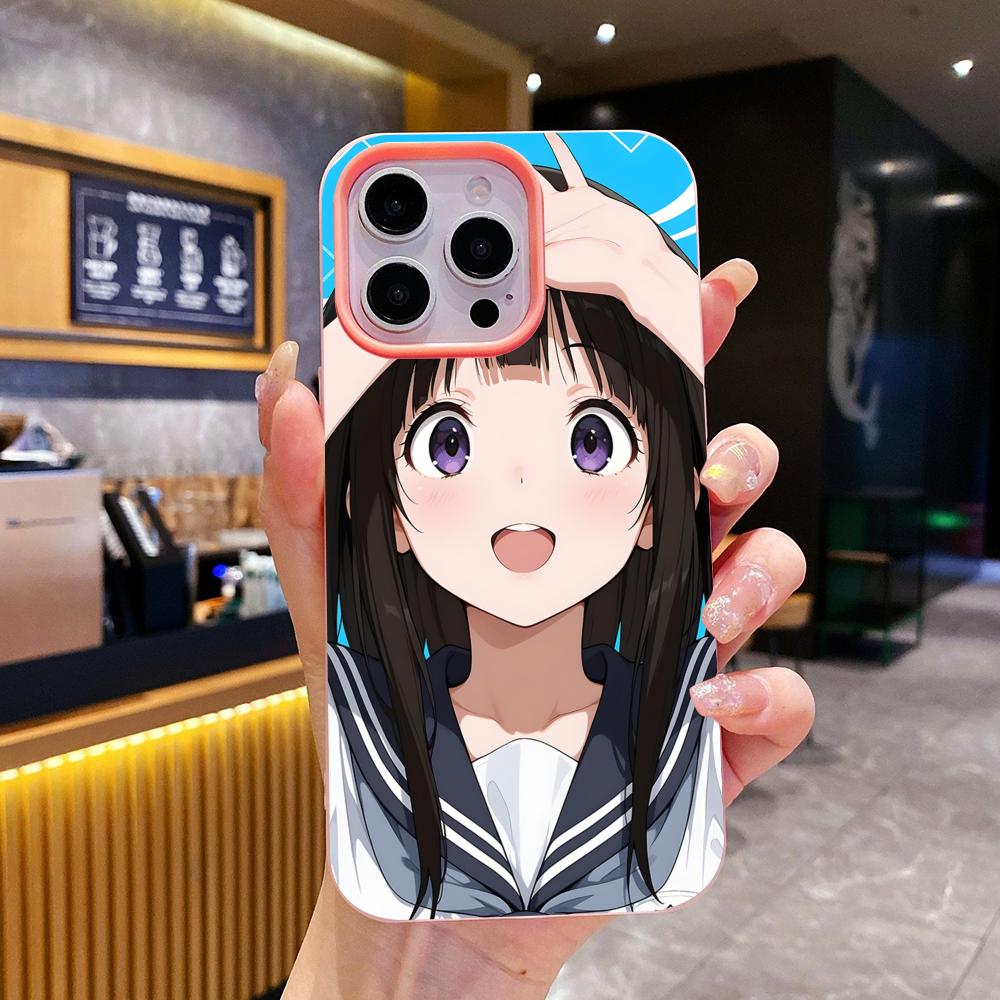 

Hyouka Chitanda Jelly Double layer Pink Mobile Phone Case for iPhone 17 16 15 14 13 12 11 Air Pro Max Plus Protective iPhone 16 Pro Max