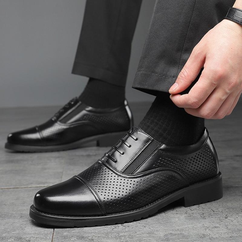 Men's Dress Shoes Classics Business Casual Leather Shoes Men's Loafers Lace Up Oxford Shoe Wedding Shoes for Men  Hombre