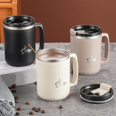  450Ml Tea Milk Coffee Cup 304 Stainless Steel Double Wall Insulated Water Cup Mug Sealed Anti Scalding Drinking Cup