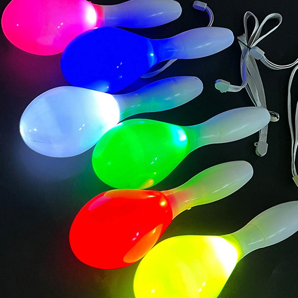 10Pcs Glowing Sand Hammer Toy Flashing Light Lamp KTV Bar Halloween-Carnival Atmosphere Props Hand Shakers LED Maracas