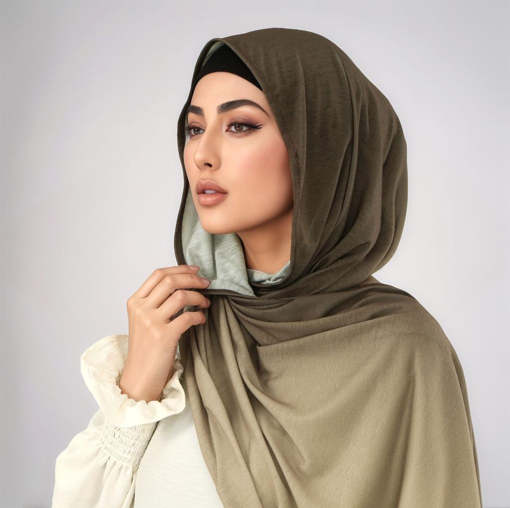 Women Gradient Cotton Jersey Hijab Scarf Lady High Quality Head Wraps Shawl Muslim Headscarf Islamic Turban Bandana Eid180*70Cm