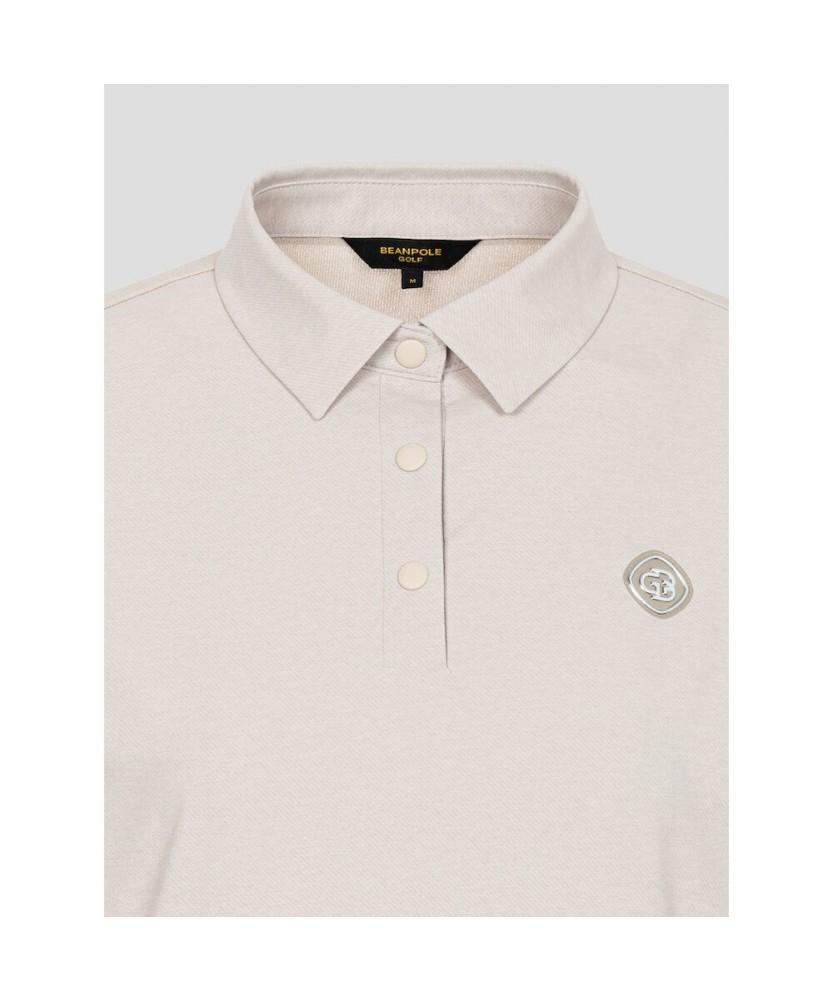 Beanpole Golf [B_Under] Women'S Woven Mix Short Sleeve Pullover - Beige