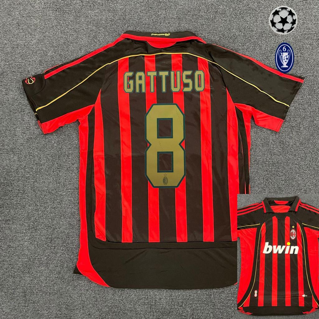 AC Milan Retro Away Jersey #22 Kaka, Champions League, Pirlo, Short Sleeve Football Kit (0607)