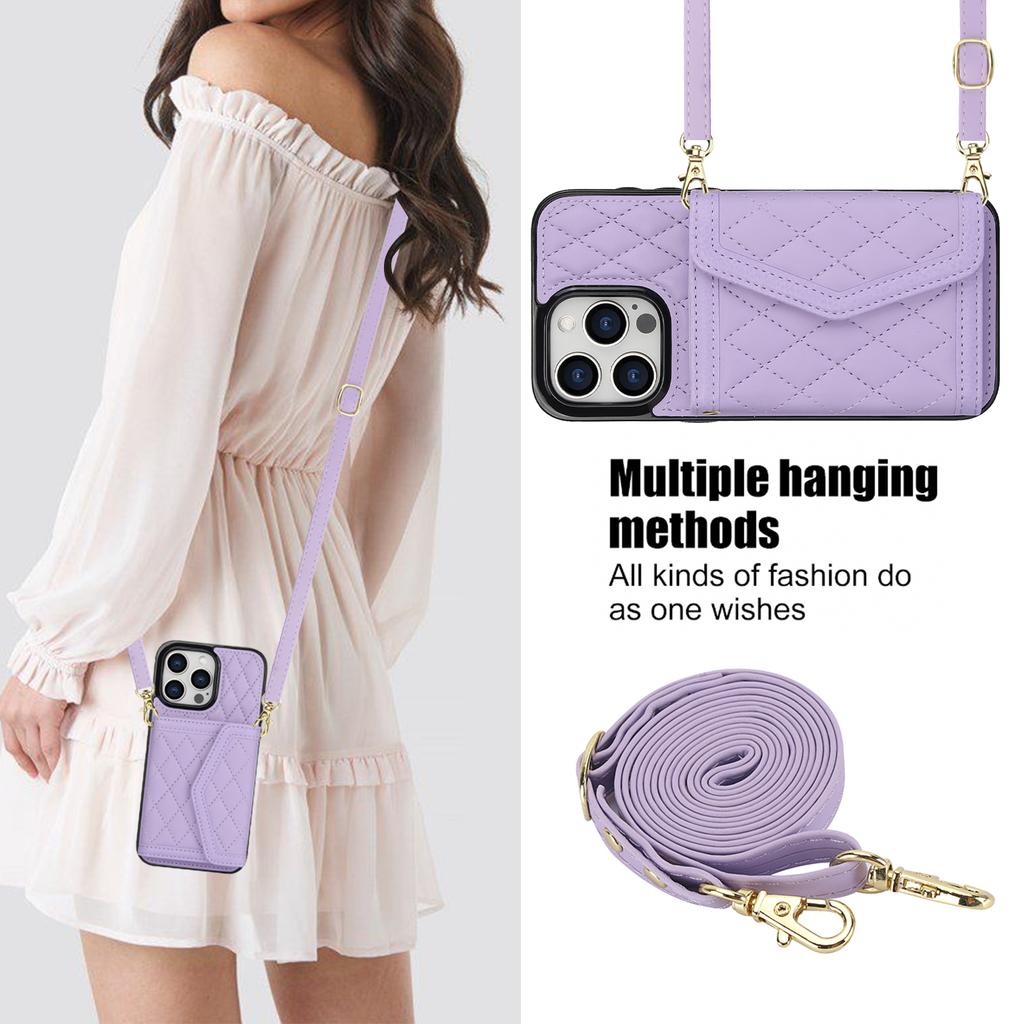 Crossbody RFID Cards Solt Wallet Leather Case For iPhone 15 Pro Max 14 Plus 13 12 11 XS XR 7 8 SE 2025 Purse Diamond Bag Cover