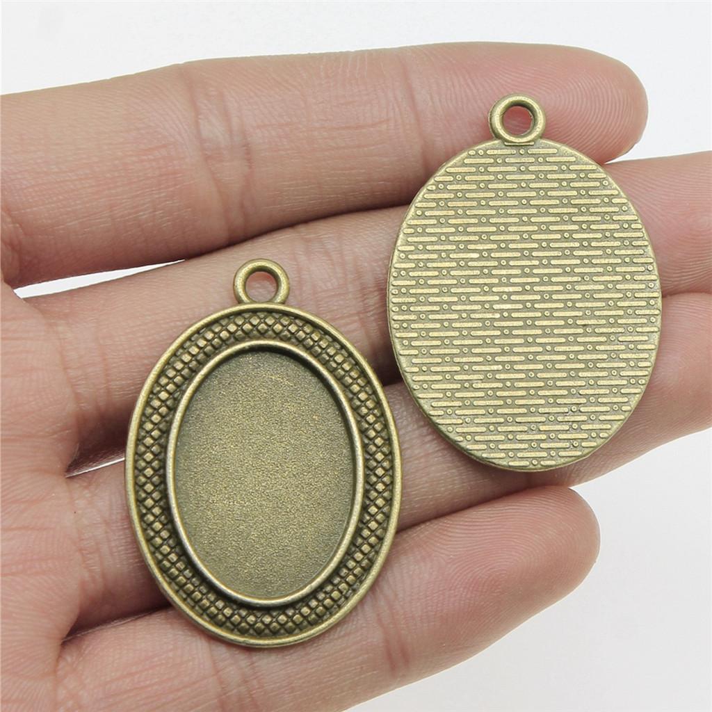 Accessories Parts Fit 18x25mm Oval Glass Cabochon Base Tray Bezel Wedding Jewelry Findings QA039