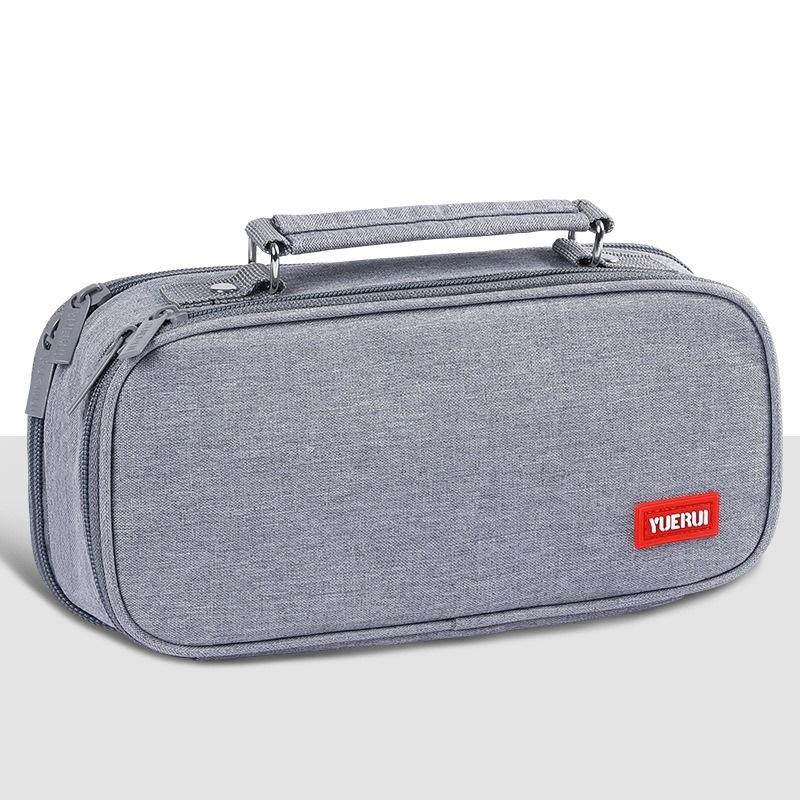 Simple Canvas Multi-layer Pencil Case Multi-functional Portable Stationery Box