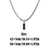 Geometric Snake Bone Necklace Square Hip-hop Chain Simple Black Pendant  Men Women
