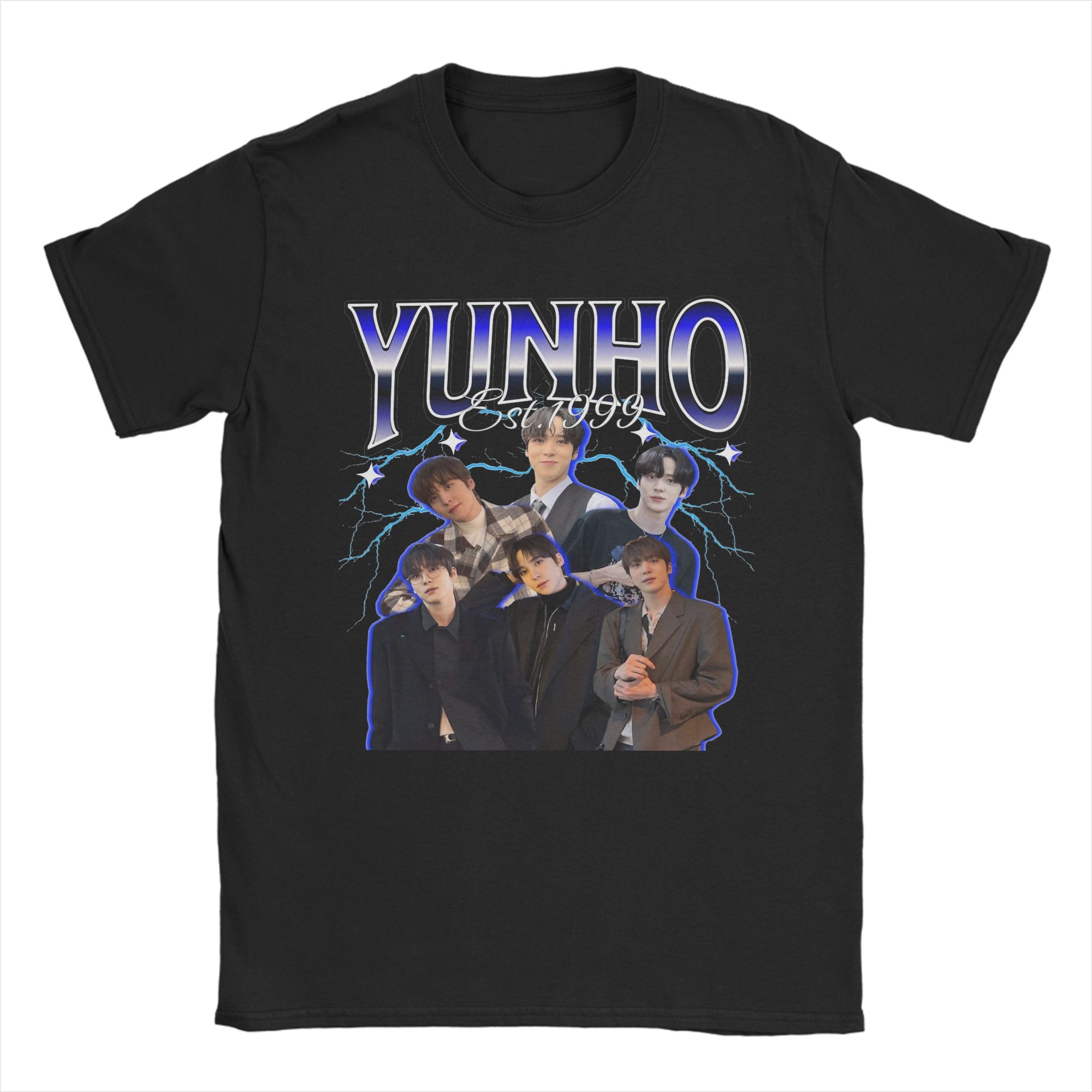 Unisex Women TShirt Yunho s Ateez Kpop Band Hipster Cotton Tee Shirt Short Sleeve T Shirt Crewneck Clothing Plus Size M