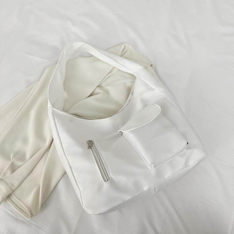 Nylon Cloth Solid Color Simple Handbag Versatile Autumn and Winter New Light Small Fresh Casual Bag Women's Bag