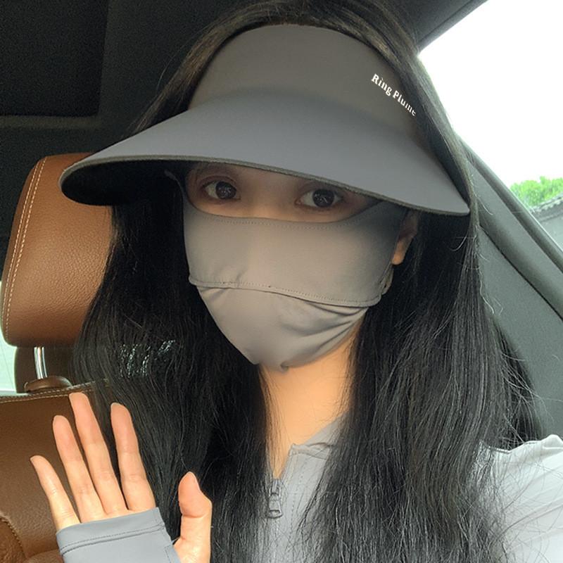 Stylish And Lightweight Uv Protection Hat With Face Mask For Adults Ideal For Summer