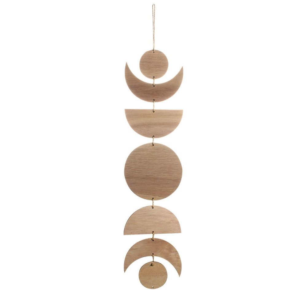 Art Hand Woven Home Decoration Wall Decor Wooden Pendant Wood Chip Pendant Celestial Ornament