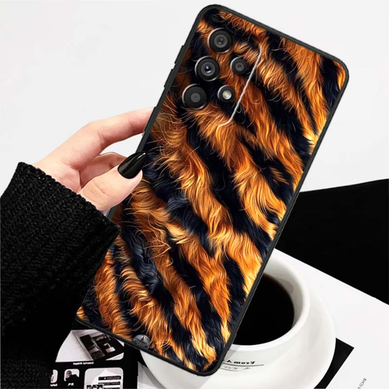 

Роскошный чехол для телефона с леопардовым принтом для Samsung A73 A72 A71 A55 A54 A53 A52 A51 A13 A22 A16 A15 A12 A14 A26 A07 5G Черный Galaxy A16 5G