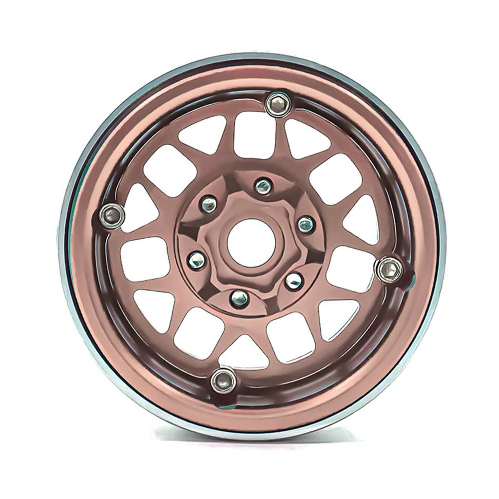 Aluminum Alloy Wheel Rim Beadlock Wheel Rims Hub 4pcs 1.9inch Replacement for 1 10 TRX4 Axial SCX10 90046 SCX10 III