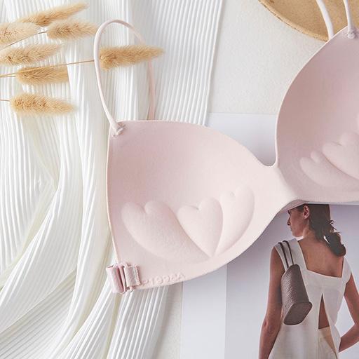 Traceless Beautiful Back Underwear Thin Internet Celebrities Gather Triangle Cup Without Steel Ring Sexy Small Bra Shoulder Thin Shoulder Straps