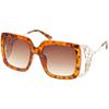 Betsey Johnson Betsy Johnson Brown Gradient Square Ladies Sunglasses 10260845.lts Torbrn