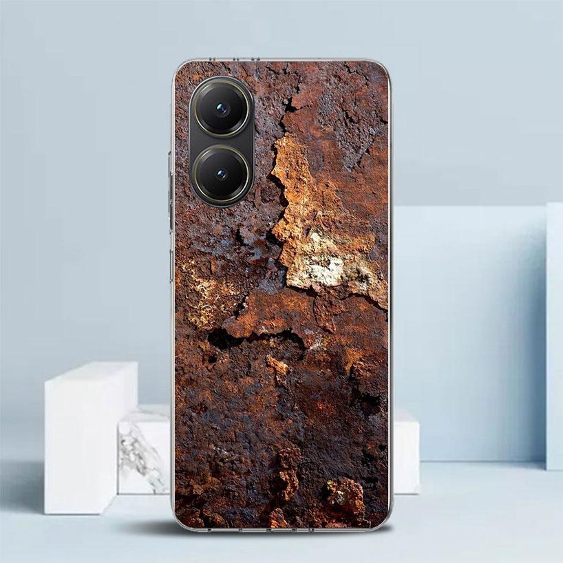 Vintage Industrial Style Rusty Pattern Soft Cover for Xiaomi Poco F7 Ultra X7 X6 X5 Pro M7 Phone Case Redmi 15 15C 13 13C 12 12C