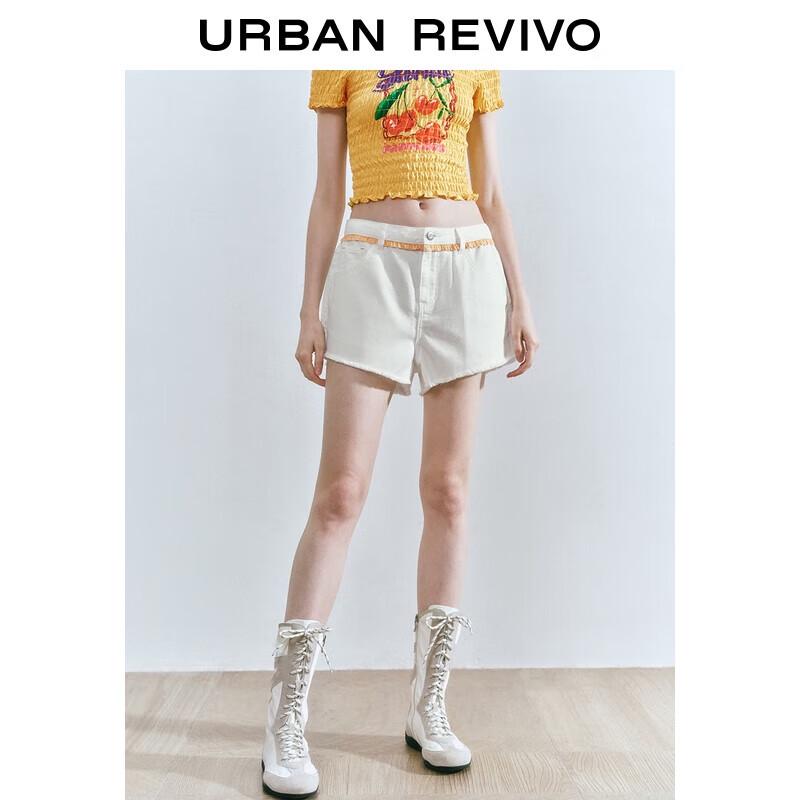 UR Women s Contrast Trim Cotton Casual Shorts 26