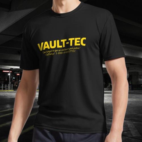 Vault-Tec Ad [clean yellow] Active T-Shirt Funny Size S to 5XL