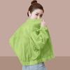 Women's Solid Color Thin Section Sunscreen Jacket Long-sleeved Short Section Casual Jacket