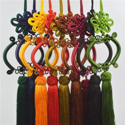 Parfumtablett Anhänger, Chinesischer Knoten Guanyin Buddha Quasten-Set, Auto-Hängeschmuck Hängender Heimschmuck