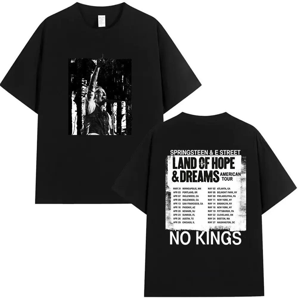 Rock Band Bruce Springsteen Тур Land of Hope & Dreams 2026 Графическая футболка Унисекс Хип-хоп Готика Футболка с коротким рукавом Уличная одежда 4XL