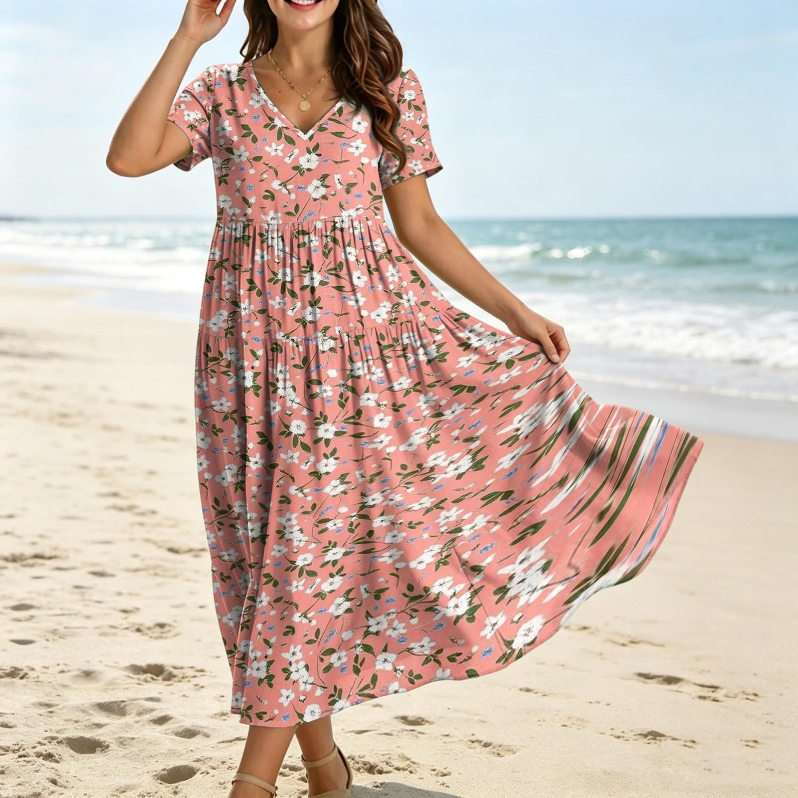 

Boho Maxi Dress Womens Maxi Dress Maxi Dress With Sleeves Maxi Dresses for Women Summer Maxi Dress Spring M L