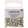 165 Beads - Round Letters - Gold