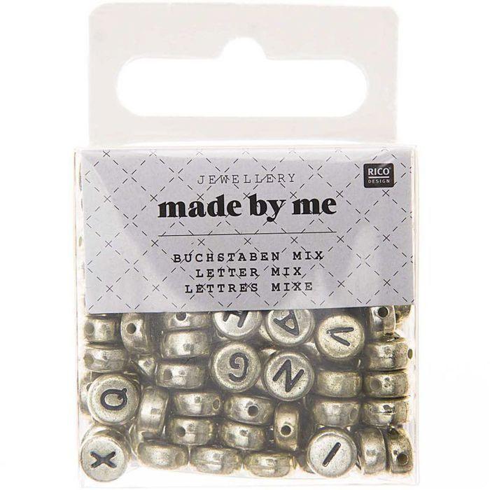 165 Beads - Round Letters - Gold
