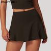 Vitality Girls Sports Tennis Skirt Fashion Tape High Waist Stretch Yoga Fitness Casual A- line Skirt