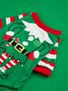 Dog COS Jumpsuit  Santa Claus Printed Soft Striped Dog Clothes  Dog Pajamas Costumes for Small Medium Puppy Dog Cat Warm Apparel