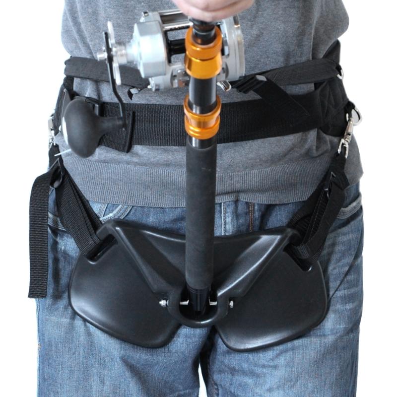 Comfortable Fishing Fighting Waist Belt Adjustable Fishing Belt Rod Holder Waist Belt for Saltwater/Freshwater Fishing