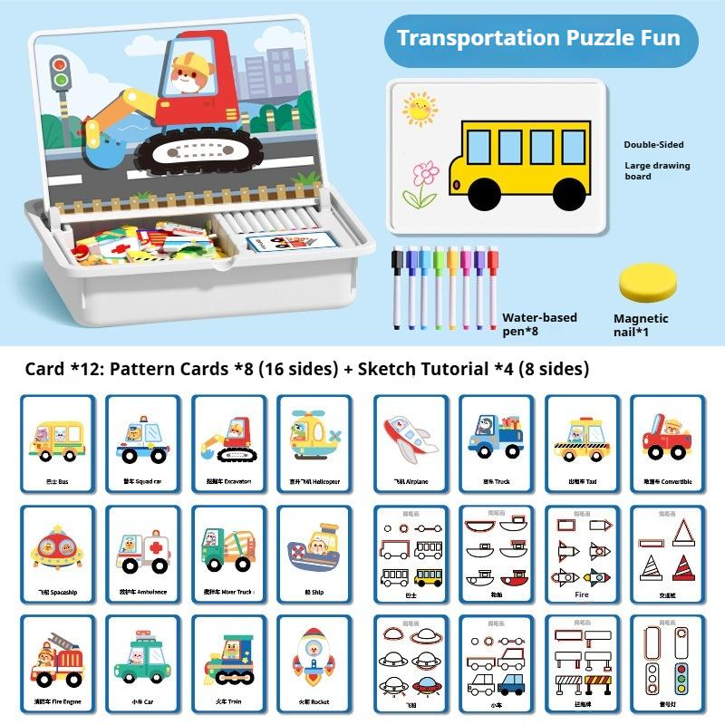 

Magnetic Puzzle Children s Educational Magnetic Toy Building Blocks Boys and Girls Baby Kindergarten Early Education