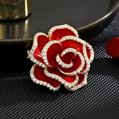 Senior Broscher Flower Leaf Brosch Pins för Kvinnor Kostym hänge Mode Broscher Smycken