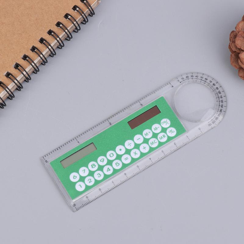 

10Cm Ruler Calculator Solar Card Mini Calculation Student Arithmetic Multifunctional Calculator Computer Digital Caliper