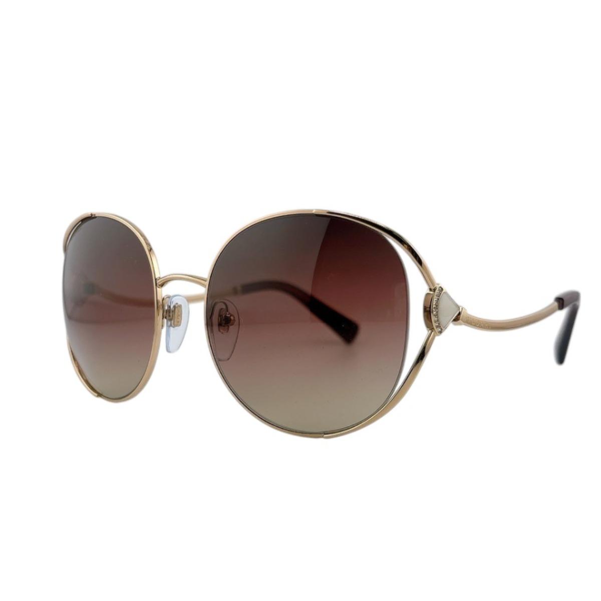 

BVLGARI 57 20 2014/E2 sunglasses metal Brown unisex BV6181B Used