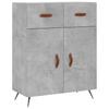 Highboard Concrete Grey 69.5 x 34 x 180 cm Particleboard