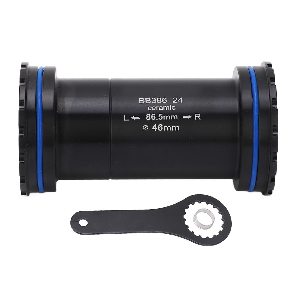 Bike Bottom Bracket Lightweight Aluminum Alloy Low Noise Ceramic Hollow Bottom Bracket with Wrench