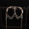 Exotic Forehead Jewelry Accessory Opulent Forehead Jewelry with Pearls Drop Stylish Fringes Headwear for Parties