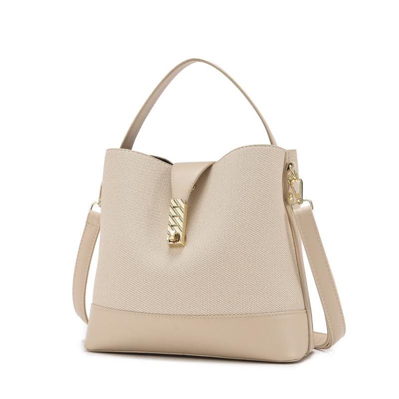 Large-capacity versatile bucket bag, commuter bag, simple and high-end women's bag, new shoulder portable messenger women's bag.
