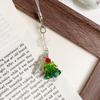 Y2K Trendy Christmas Tree Keychain Cute Star Tassel Keyring Pendant Ins Style Aesthetic Girly Phone Lanyard Bag Charms Xmas Gift