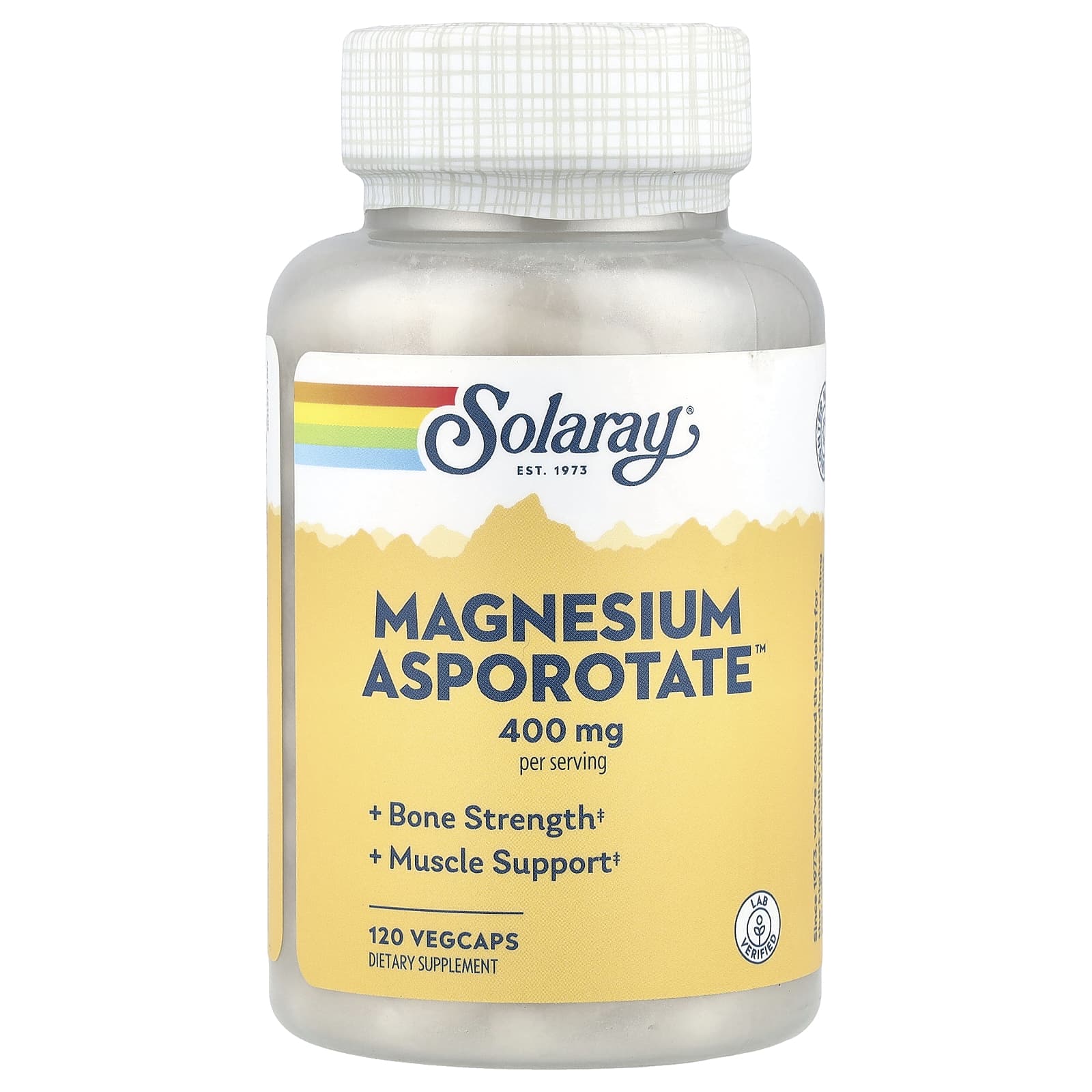 

Solaray, Magnesium Asporotate, 400 mg, 120 Veggie Capsules (200 mg per capsule)