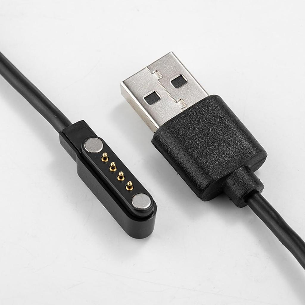 Replacement Magnetic Charging Cable for Bone Conduction Headphones, USB Charger Cord for 4-pin Interface Bone Conduction Headphones, Smartbands, and