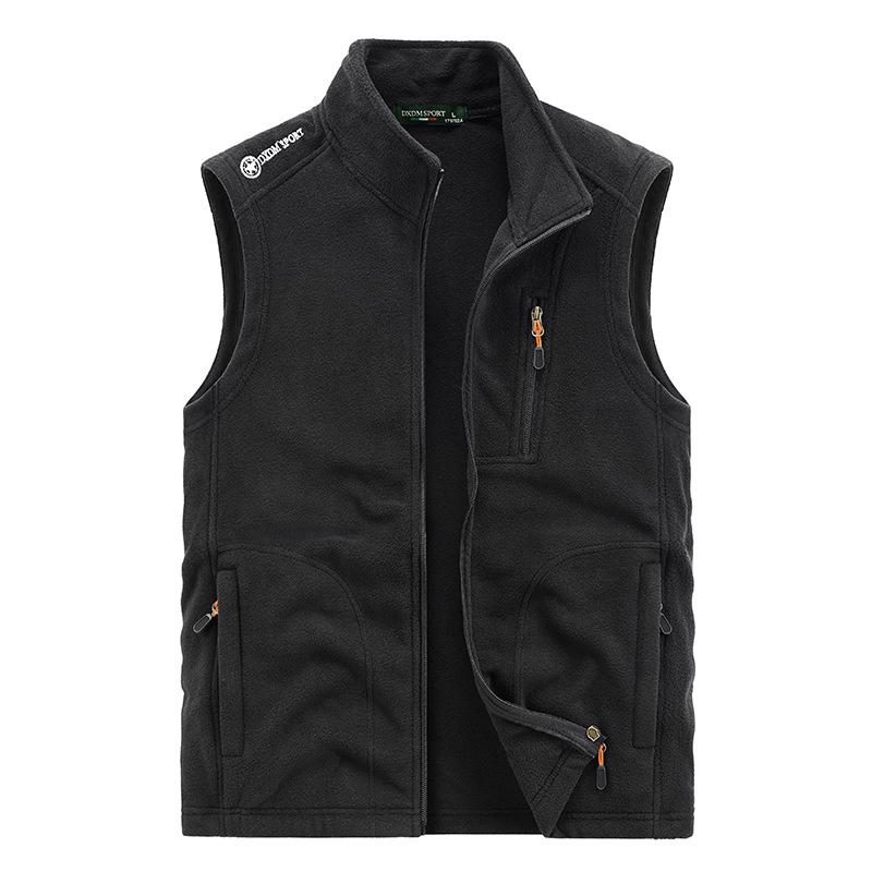2024 Men's Autumn Fleece Vest Outdoor Sports Hoodie Jacket