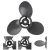 Outboard Propeller 3 Blades 9 1 4in Diameter 10 Tooth RH Rotation Replacement for 8‑20HP 2‑1 2in Gearcase