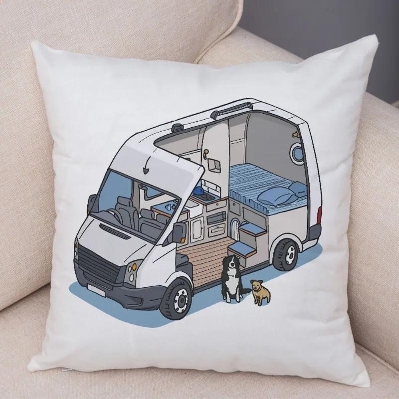 Cartoon Toy Car Decorative Pillowcase Car Ornaments Office Living Room Sofa Home Pillowcase