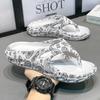 Fashion Printed Beach Slippers For Men Summer Slippers For Women Men Flip Flops Comfortable Lightweight Men Eva Slippers 2024