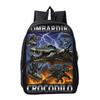 Hot Italian Brainrot Print Round Front Pocket Backpacks for Boy and Girls Best Gifts 2D Flat Cartoon School Bag for Children
