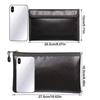 1PC Black Fireproof Faraday Bag for Car Keys File Safety Bag Protection Waterproof Portable File Storage Bag For Money Passport