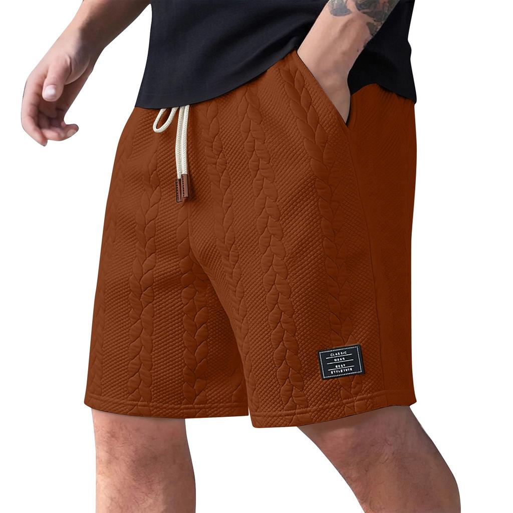Men's Summer Casual Shorts Men's Fashion Sports Textured Shorts